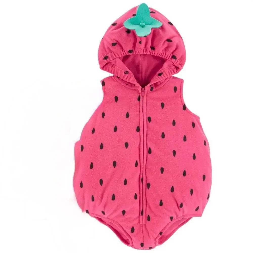Carter's Baby Strawberry Halloween costume dress up fleece bubble romper 18 mnth